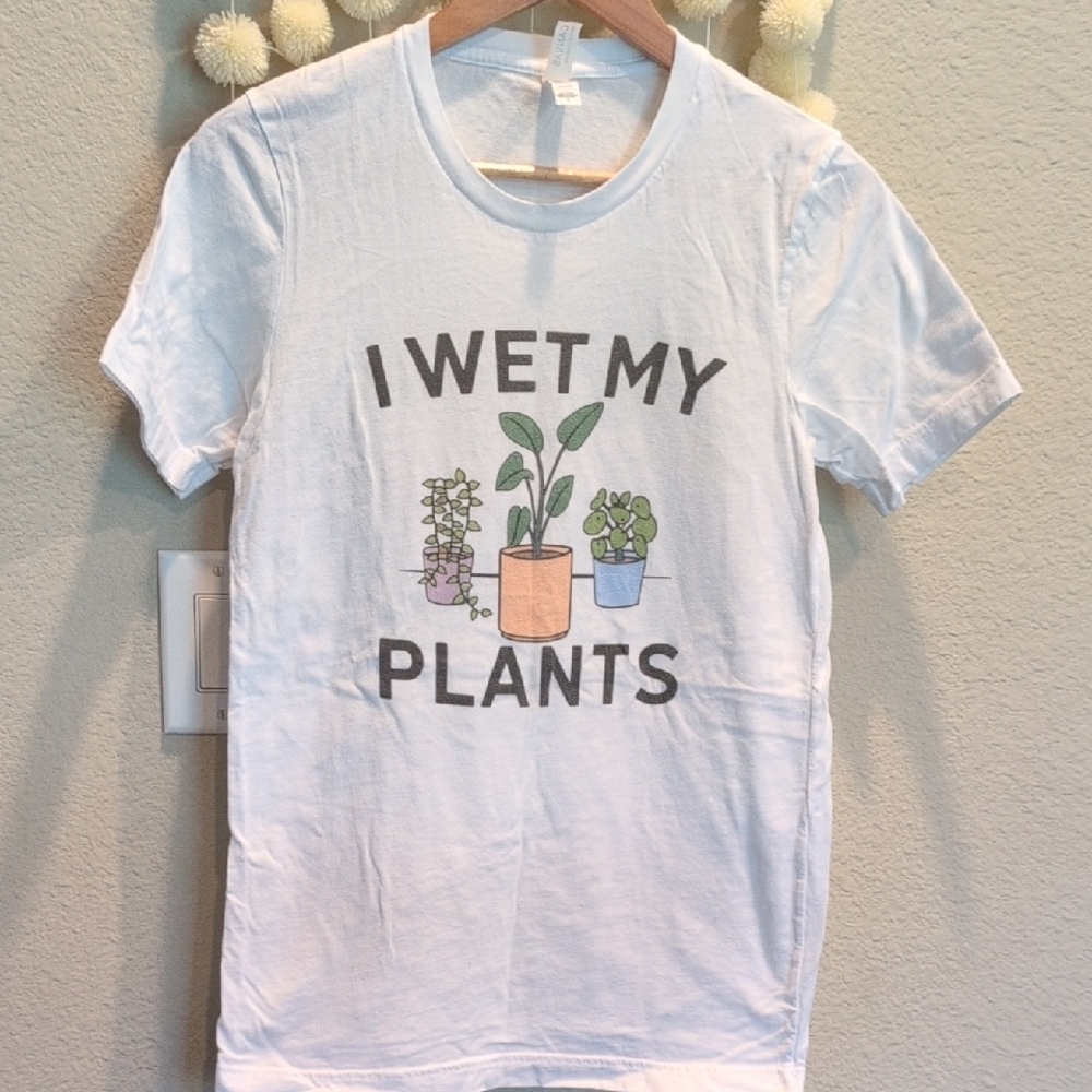 White Kids Shirt with Plant Print